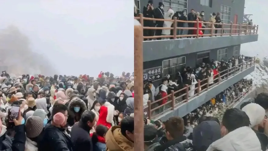 上不去下不來！上萬遊客滯留怒喊「退票」　河南老君山景區：下雪路滑致擁堵