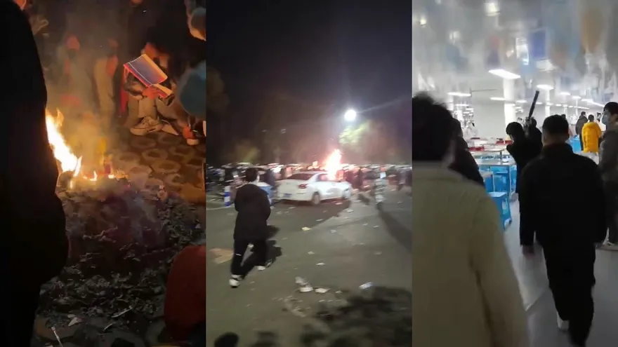 影/年前被裁員...檢測員怒「砸廠、燒防護服」　重慶核酸廠爆抗議衝突