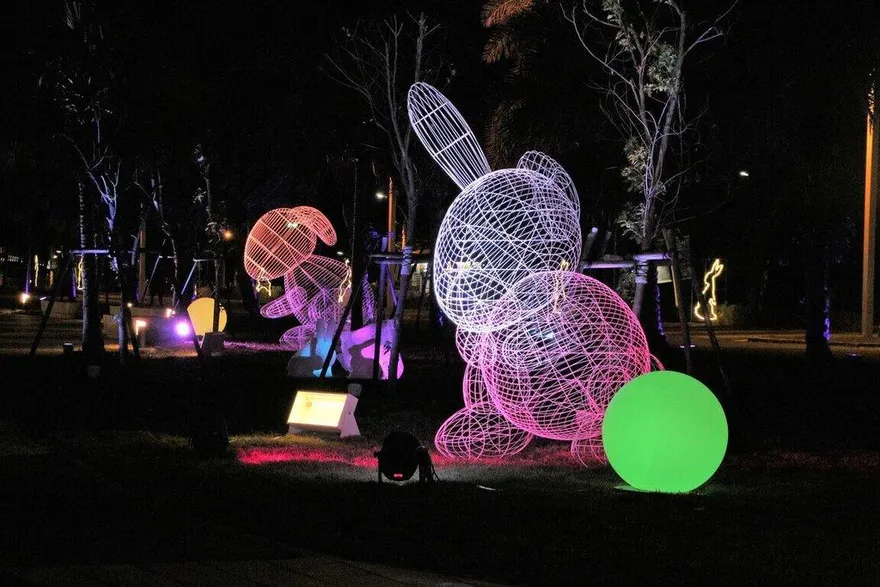 花蓮太平洋燈會1/14登場　玉兔燈飾點亮南濱公園