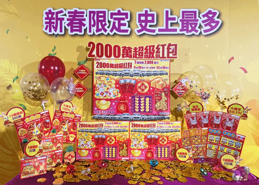 台彩加碼360組百萬紅包！小年夜連開17天　日期、中獎率一次看