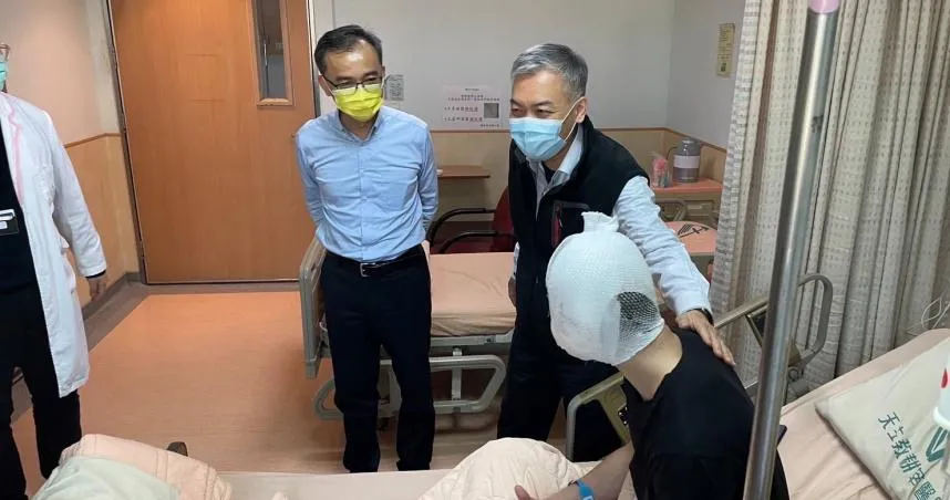 25歲警臉部遭刺後「木乃伊」畫面曝光　整形醫受侯友宜所託全力治療