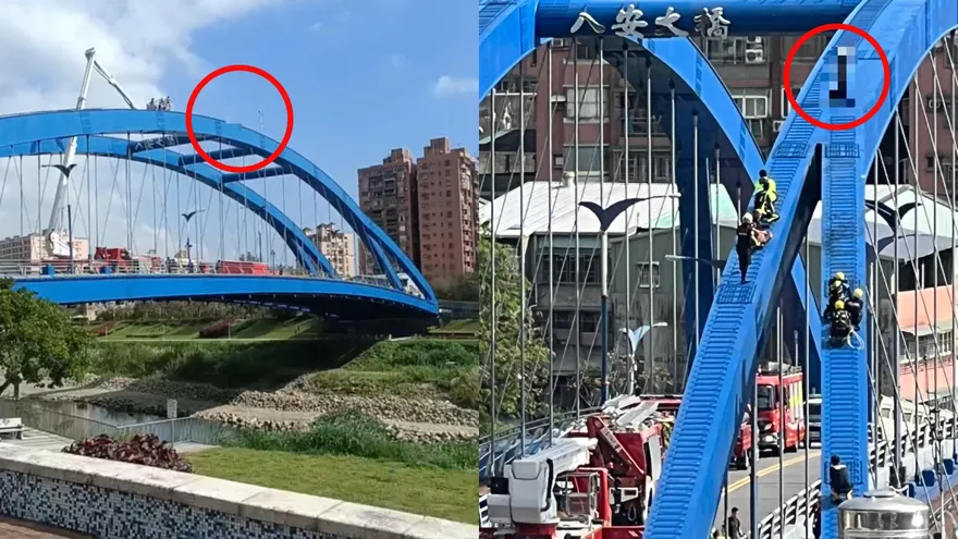 快訊/新北八安大橋傳男子墜橋身亡！疑壓力過大　驚悚畫面曝光