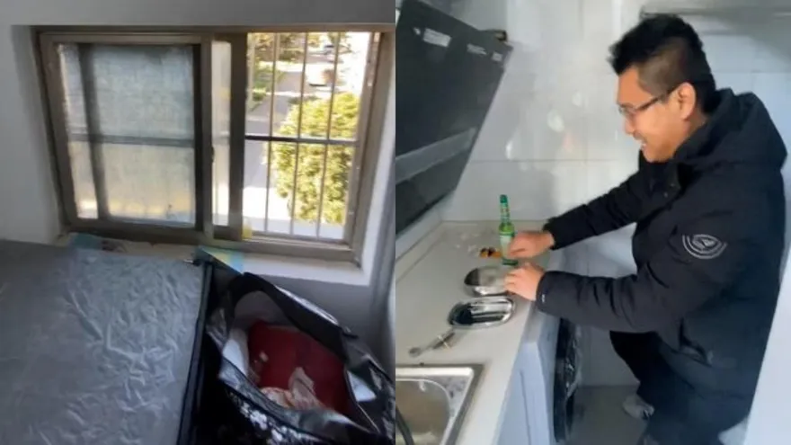 影/坐在馬桶上炒菜！套房月租1700元長「這樣」　含廚衛僅1.8坪…網友：心涼了