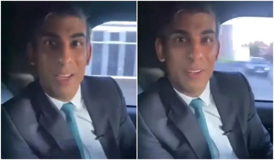 影/未繫安全帶被開罰單　英相蘇納克道歉了