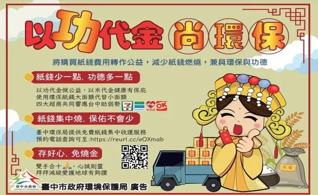春節敬神祭祖重誠意！台中市推動「4少1功德」環保祭祀