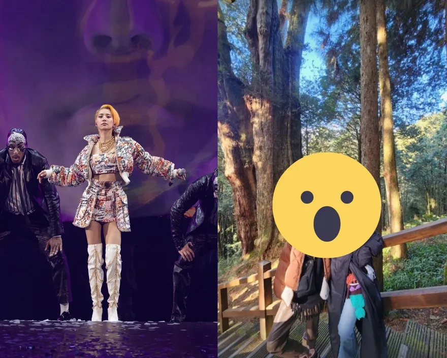 阿里山捕捉野生蔡依林！姐妹合影「42歲驚人素顏」大公開　零偽裝搭小火車超親民