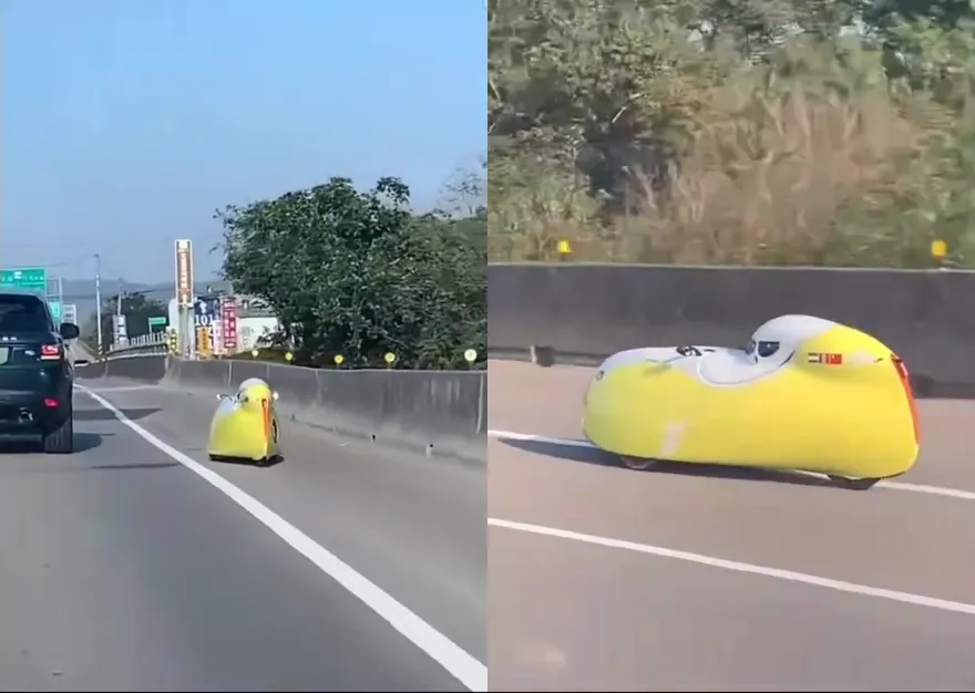 影/西濱驚見「移動神主牌」躺整路！它售價超驚人…但警方這麼說