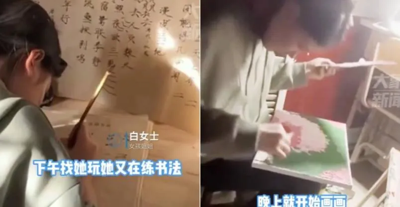 14歲妹寒假超自律「寫作業練書法、睡前聽文言文」　懶姐驚呆自嘆不如