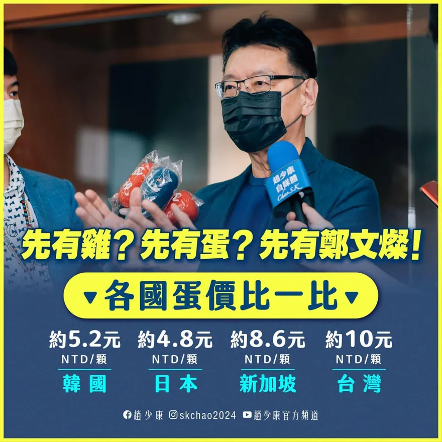 走秀賣場滿蛋「人民買不到」！趙少康狠酸：鄭文燦比母雞還厲害