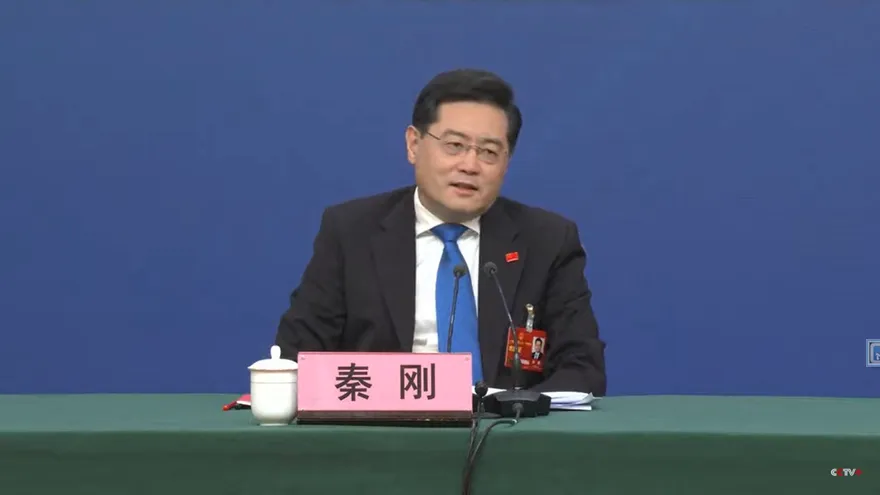 大陸兩會/秦剛回應台灣問題重申美國應恪守一中原則　否則中美關係將「地動山搖」