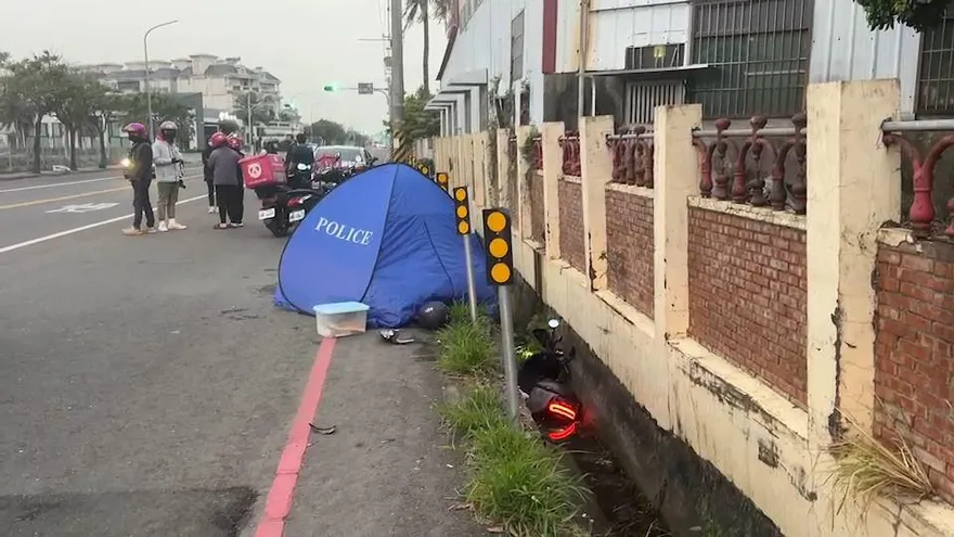 雲林女外送員騎Gogoro摔水溝！　安全帽飛脫頭部重創亡