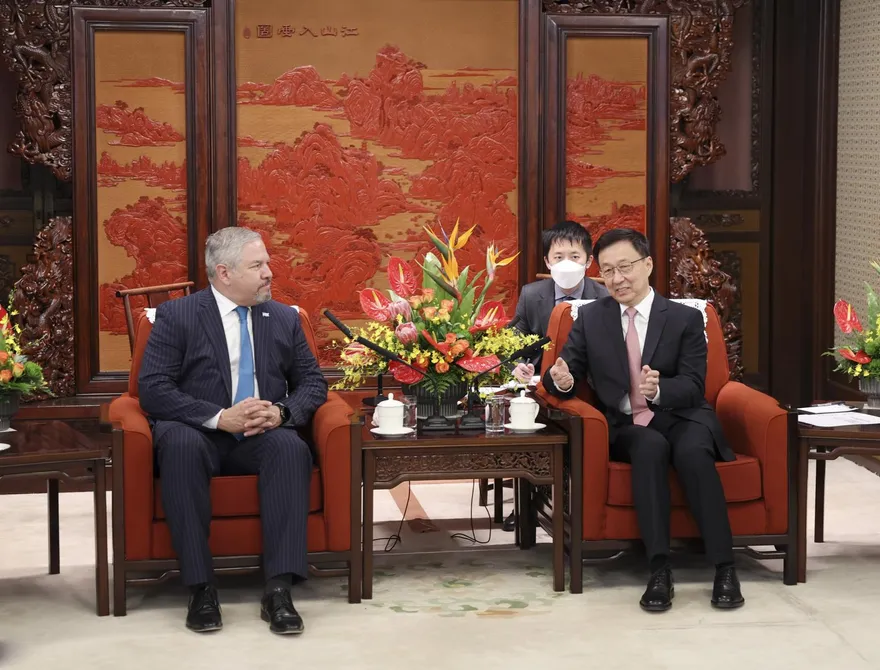 大陸國家副主席韓正會見宏都拉斯外長　呼籲宏國總統「盡早訪華」