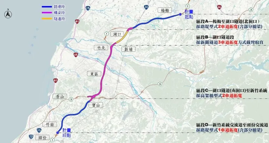 連假必塞！國1楊梅至新竹段塞車有解　五楊高架延伸頭份估8年後完工