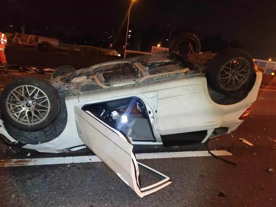 影/國1自撞車禍！21歲情侶「疑沒繫安全帶」噴飛雙亡　家人認屍淚崩：不知她有車