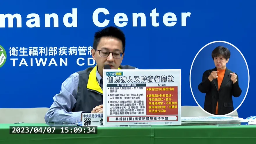疫情再鬆綁！4/10起取消「無症狀」住院陪病篩檢　人數限制仍維持