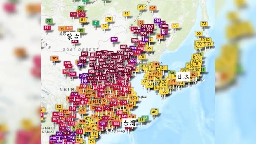褐爆！大陸華北地區空品數值「999破表」　鄭明典：今年沙塵暴有點多