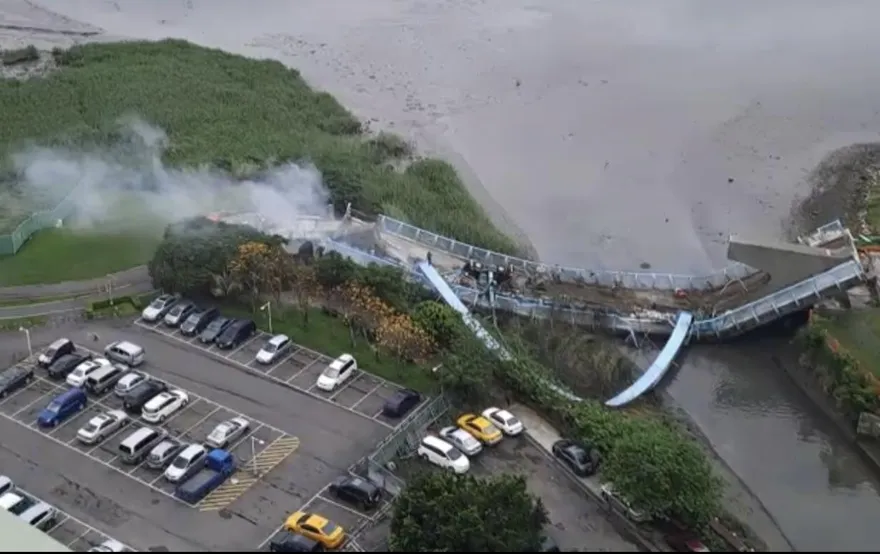 五股斷橋連兩日鋼纜砸人釀4傷　新北市府勒令全面停工