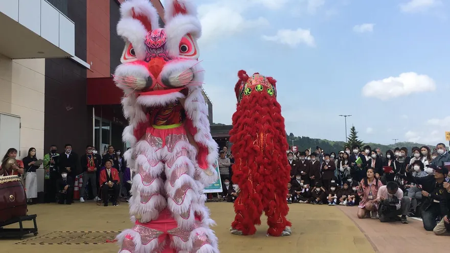 台灣獅舞到世界去　青山宮赴日交流大獲好評