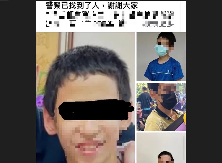最棒母親節禮物！少年失蹤母親著急尋人　警比照「重大刑案」規格3天找回