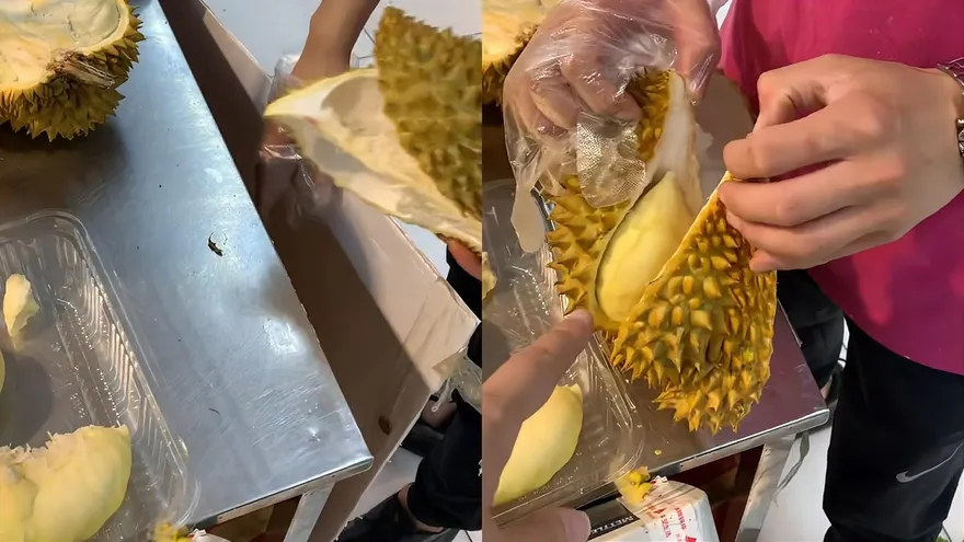 影/「鬼手」全都錄！揭店家剝榴槤殼趁機偷肉　網怒：買3房到家只剩2房