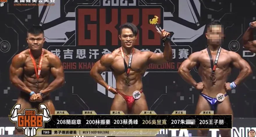 真的去比賽了！「超商浩克」負傷奪下傳統健美第3名　主持人驚嘆：一個禮拜就把線條擠出來