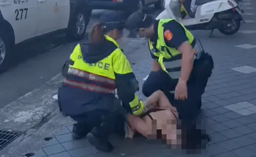 影/陸妞染毒襲警拒捕！他怒摔壓地「遭後腳速踹險中招」…目擊者還原事發經過