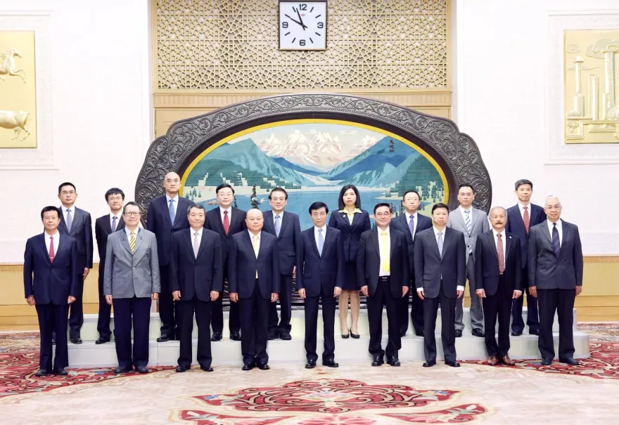 中共對台「二把手」王滬寧會見新黨代表團　強調支持台灣「愛國統一力量」