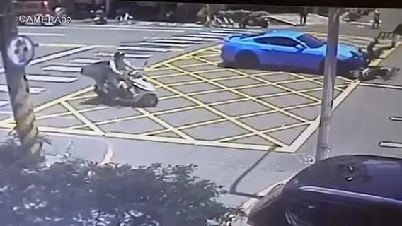 衰！嘉義機車阿伯遭「福特野馬」撞飛　落地被發現酒駕