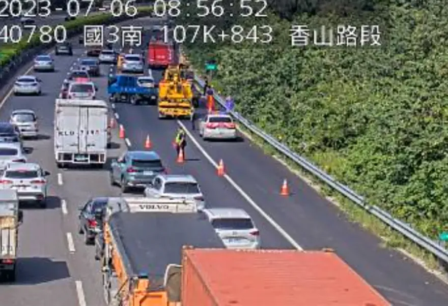 快訊/上班注意！國道3號「2車連環撞」　這路段車流回堵3公里