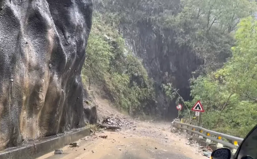 杜蘇芮交通/台東警無懼風雨徹夜護鄉民！徒手移除傾倒路樹護交安