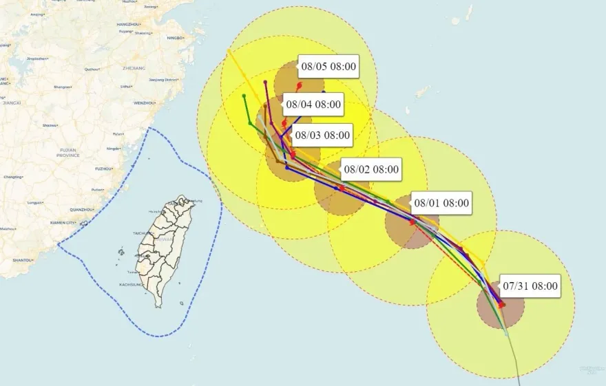中颱卡努路徑「大轉彎」　氣象專家：根本是秋颱路徑