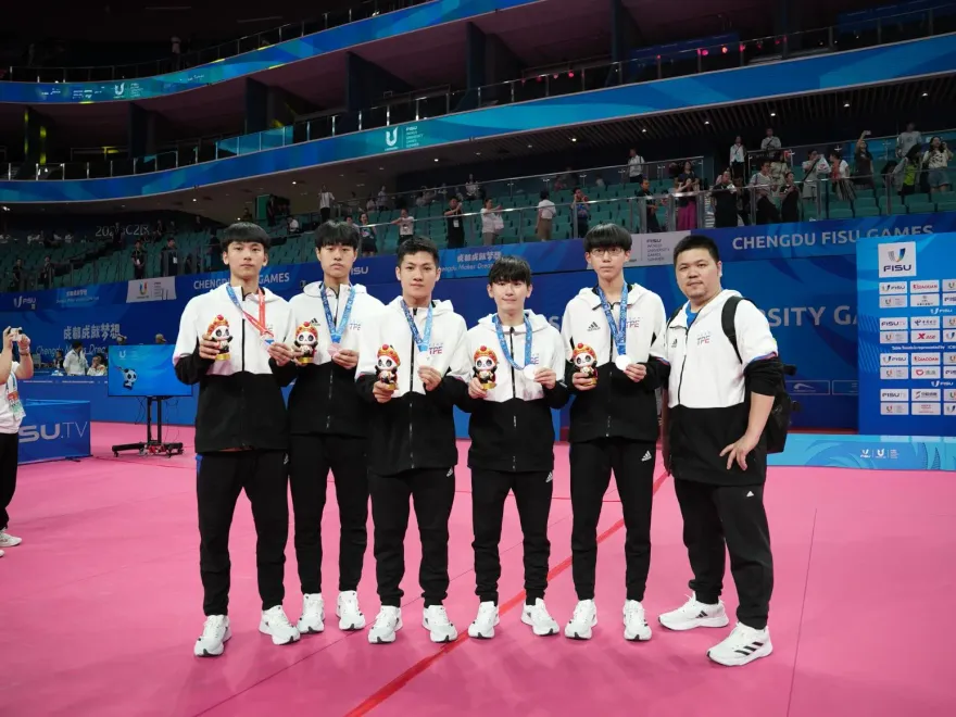 世大運/桌球男團爭金失利　中華隊單日進帳1銀1銅