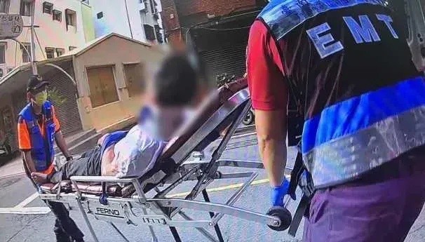 影/還真的跳！男身背5條通緝罪　5樓跳下骨折哀嚎遭逮