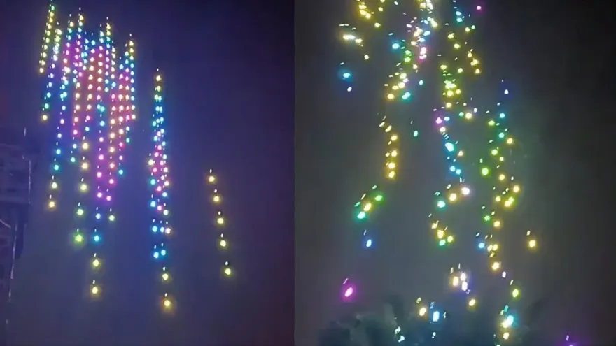 影/驚艷變驚嚇！上百架無人機突集體「墜機」　臨時空中管制搞砸表演秀