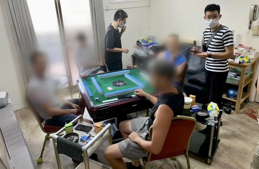 影/租公寓當職業麻將場抽頭　警破門搜索當場逮5人