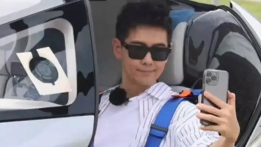 影/林志穎挑戰飛行汽車！升空「飛越河岸」畫面曝光　粉絲驚：安全嗎