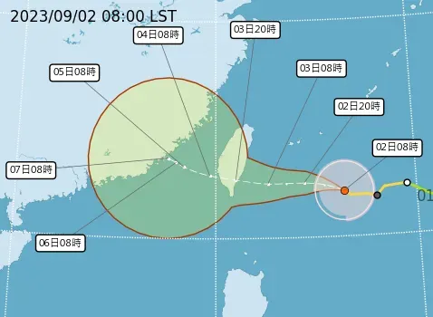 海葵颱風/怪颱路徑又南修！恐從台東、恆春半島登陸　豪雨炸東部