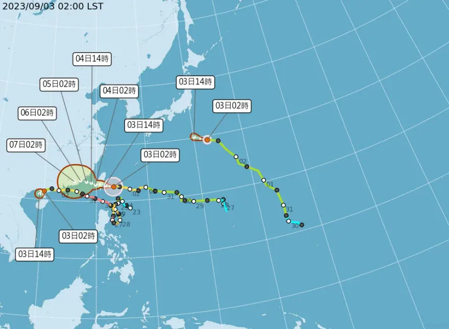 海葵颱風/暴風圈0500觸陸！估下午踏進台東　15縣市發陸上颱風警報