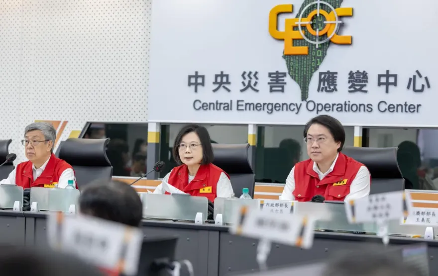 影 海葵颱風/颱風直撲台灣　蔡英文：中央和地方要齊力防災