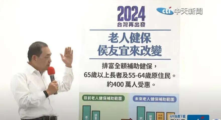 除綜所稅20%以上！65歲長者健保免費　侯友宜：民進黨要跟進他不反對