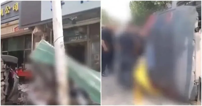 影/小倆口吵架氣昏頭！他開車怒撞丈母娘店鋪　下車驚見兒子被自己輾斃