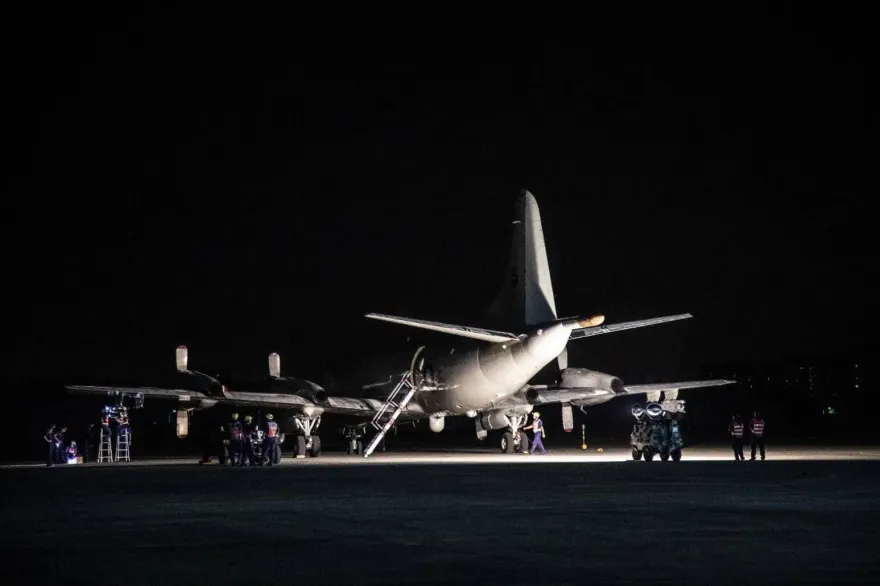 國軍曝監控福建大埕灣地面部隊演訓　秀我P-3C獵戶座巡邏機照片