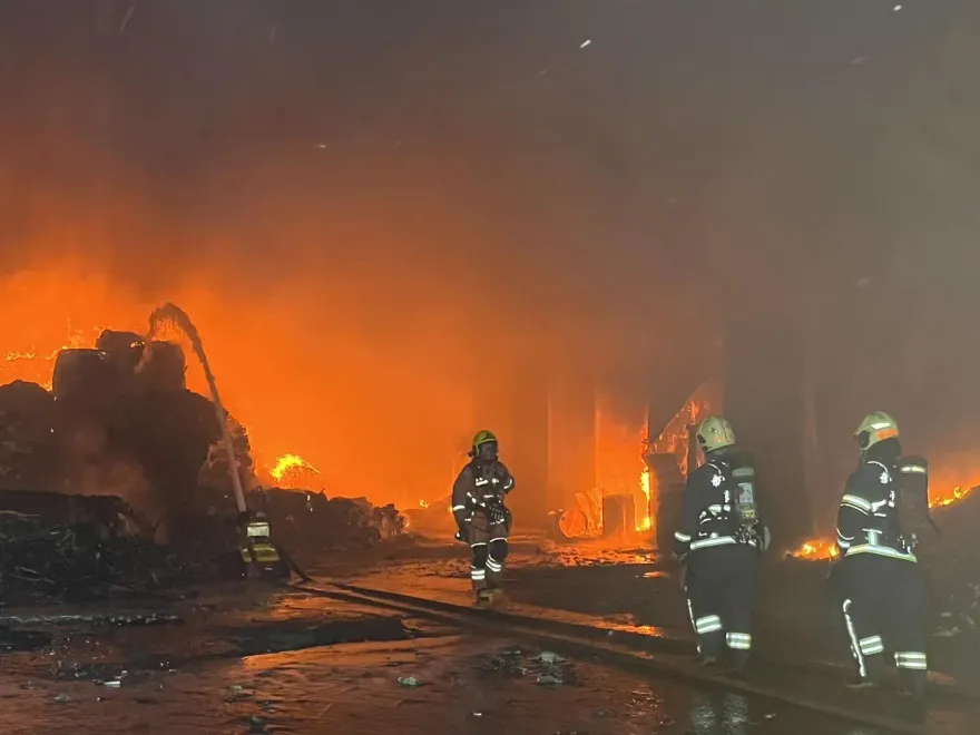 快訊/新北樹林凌晨資源收回場大火！ 2廠房狂燒5小時、天亮才撲滅