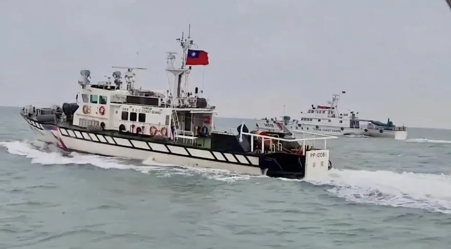 影/大陸4海警船再闖金門海域　海巡：每月4次常態騷擾