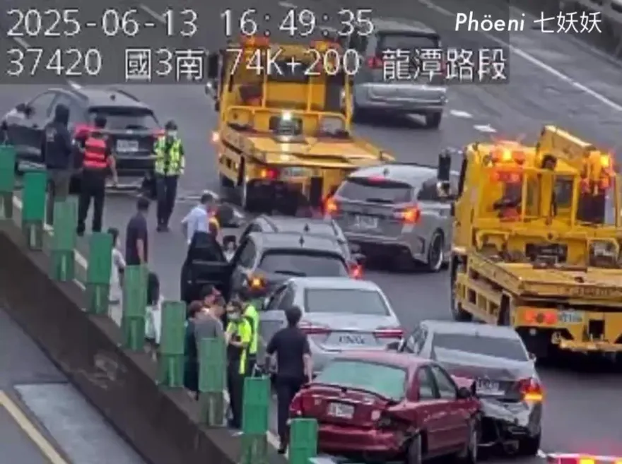 下班注意！國3龍潭段「8車追撞＋大小車擦撞」　北上陷紫爆