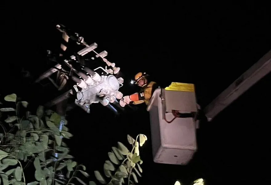 大雷雨狂炸嘉義縣！1.7萬餘戶停電已修復