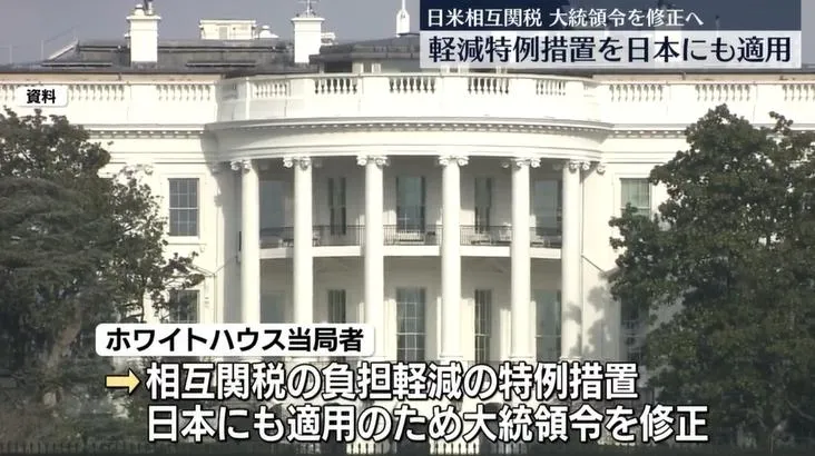 美國認「關稅令有誤」承諾修改　日本稅率確定15%不疊加