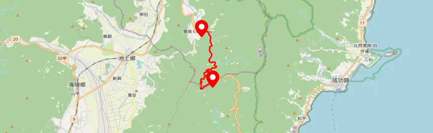 花蓮縣富里鄉台23K至16K　預警性道路封閉