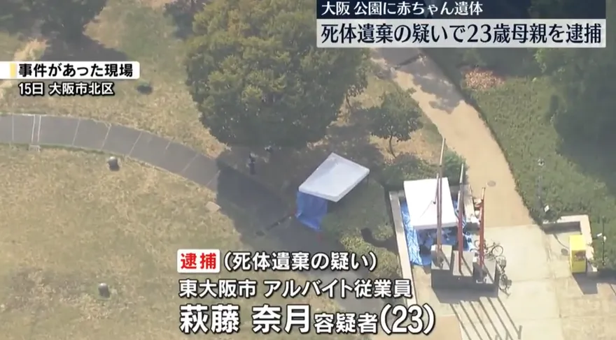 路人公園遛狗驚見「疑似人手」　大阪女自首認將女嬰埋土裡