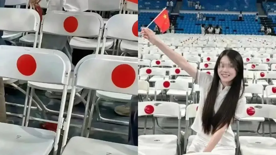 「白椅+紅圓貼紙」像日本太陽旗？武漢大學開學典禮惹議